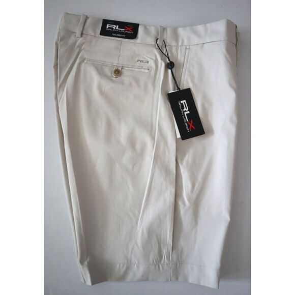 RLX Ralph Lauren Men's Sz 34 Beige Tailored Fit Performance Golf Shorts - Picture 14 of 14